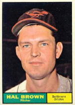 1961 Topps Baseball Cards      218     Hal Brown